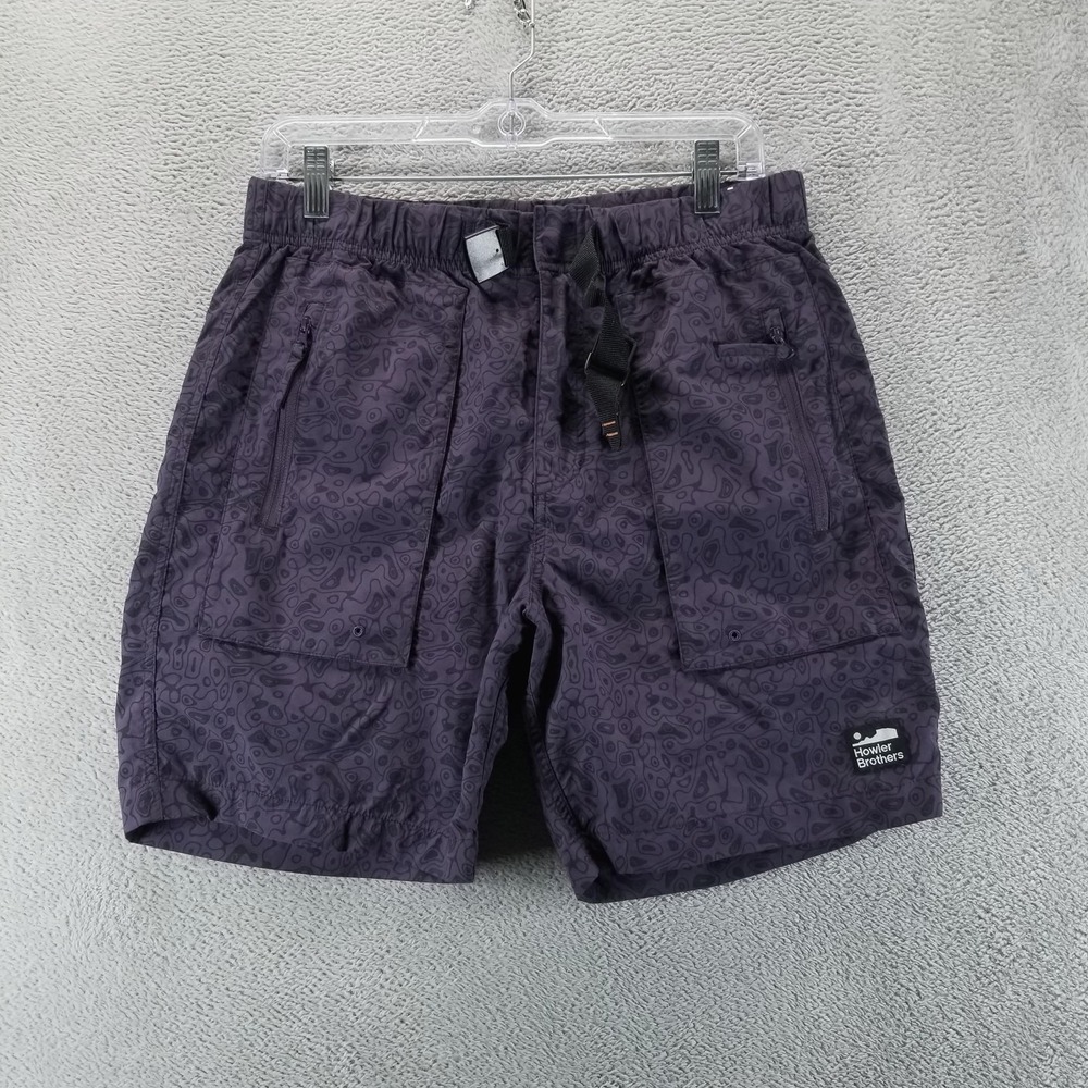Howler Brothers Shorts Mens 30 Purple‎ Geo Cargo 7" Belted Performance Summer